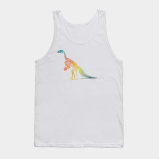 Rainbow dinosaur skeleton Tank Top